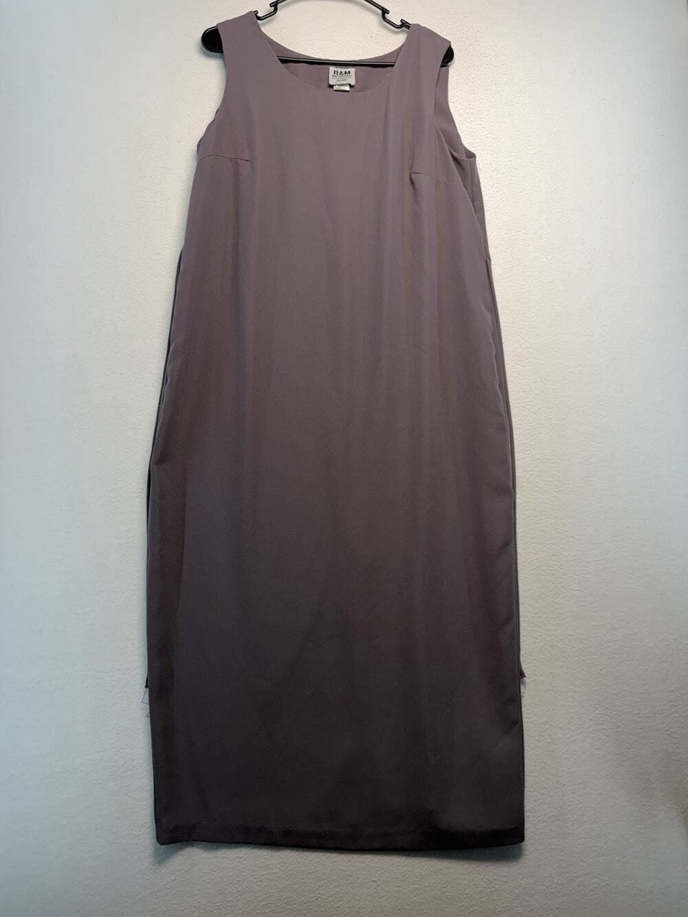 R&M Richards 14 Petite Sheath Maxi Women's Sleeveless Dress Whimsical Feminine